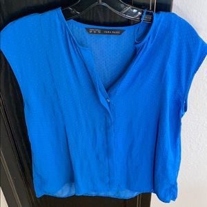 Beautiful blue Zara blouse like new